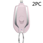 Keyring Charging Bank Wireless Portable 1500 Mah