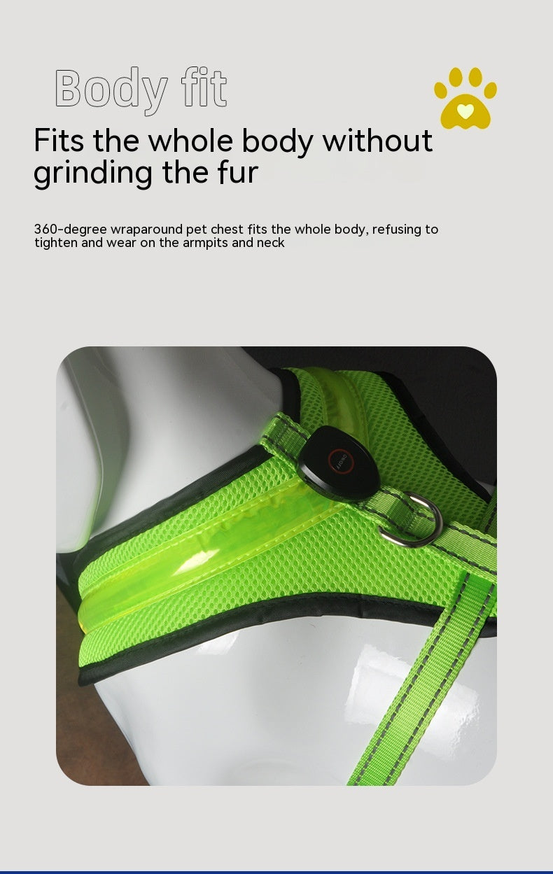 LED Dog Harness Led USB Charging