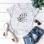 Dandelion Printed Cotton Short-sleeved T-shirt