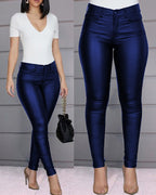 Pure Color Casual Sexy Feet Pants