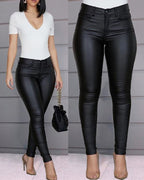 Pure Color Casual Sexy Feet Pants