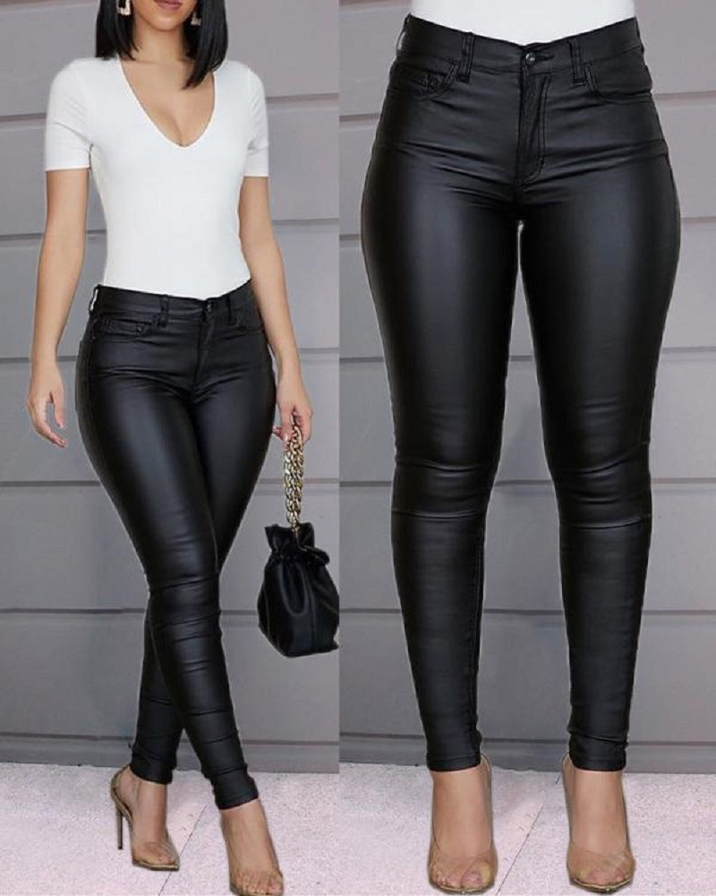 Pure Color Casual Sexy Feet Pants