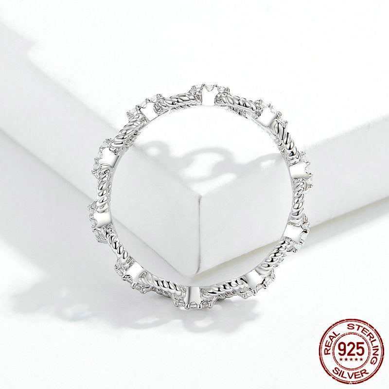 Original Geometric 925 sSterling Silver Ring Women