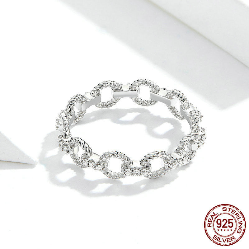 Original Geometric 925 sSterling Silver Ring Women