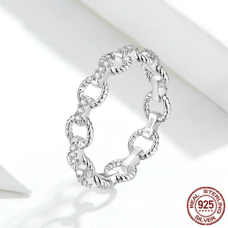 Original Geometric 925 sSterling Silver Ring Women