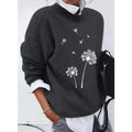 Cardigan Top Cashmere Wool Printing Long Sleeved Sweater