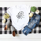 Dandelion Printed Cotton Short-sleeved T-shirt