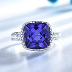 925 Sterling Silver Ring Luxury Tanzanite