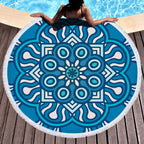 Microfiber Round Printed Beach Towel
