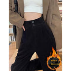 Chenille Fleece Wide-leg Pants