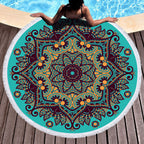 Microfiber Round Printed Beach Towel