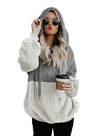 Casual Women Hooded Sweater Jacket
