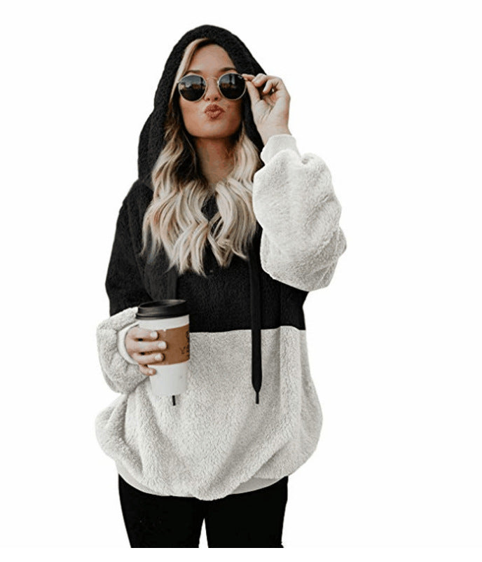 Casual Women Hooded Sweater Jacket