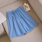 Cotton And Linen Loose Shorts