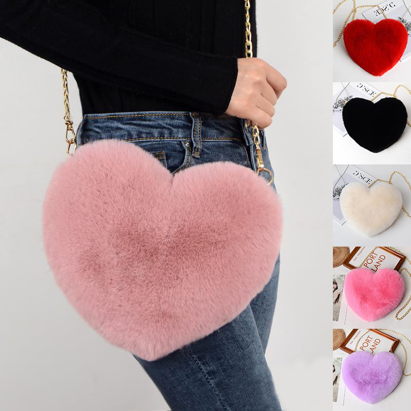 Love Bags Plush Chain Shoulder