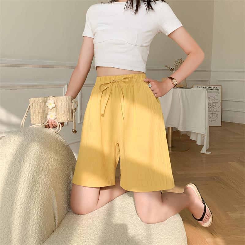 Cotton And Linen Loose Shorts