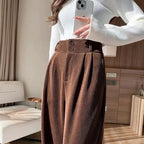Chenille Fleece Wide-leg Pants