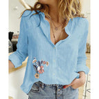 Casual Loose Long-sleeved Linen Shirt