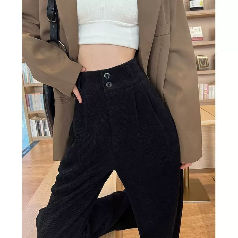 Chenille Fleece Wide-leg Pants
