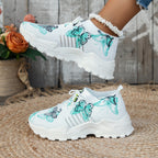 Mesh Sneakers Women's Flat Heel Casual Shoes