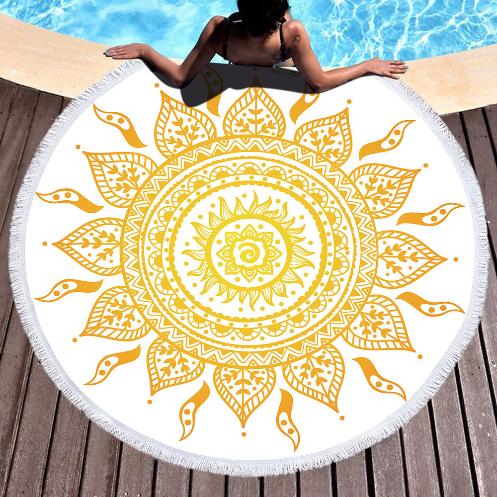 Microfiber Round Printed Beach Towel