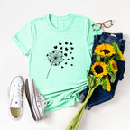 Dandelion Printed Cotton Short-sleeved T-shirt