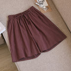 Cotton And Linen Loose Shorts