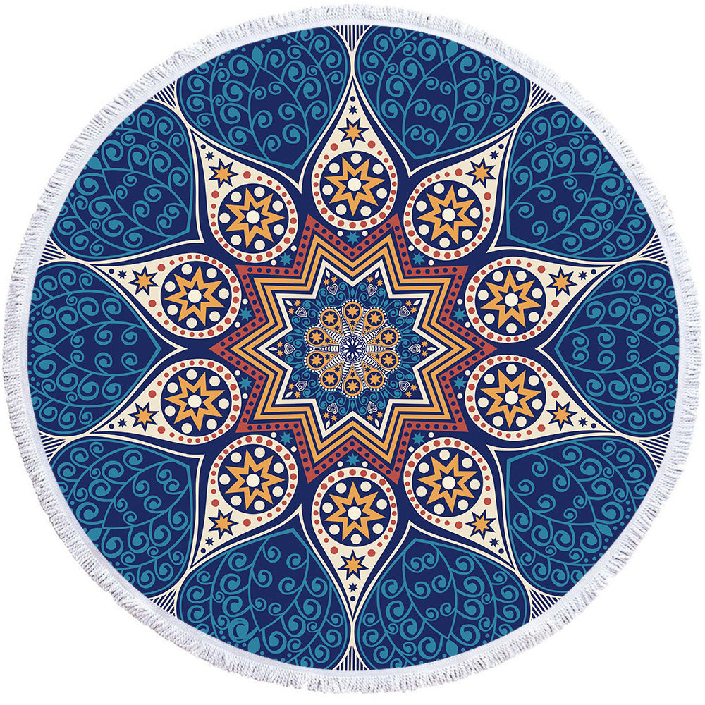 Microfiber Round Printed Beach Towel