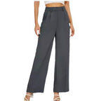 High Waist Straight Pants Trousers with pockets
