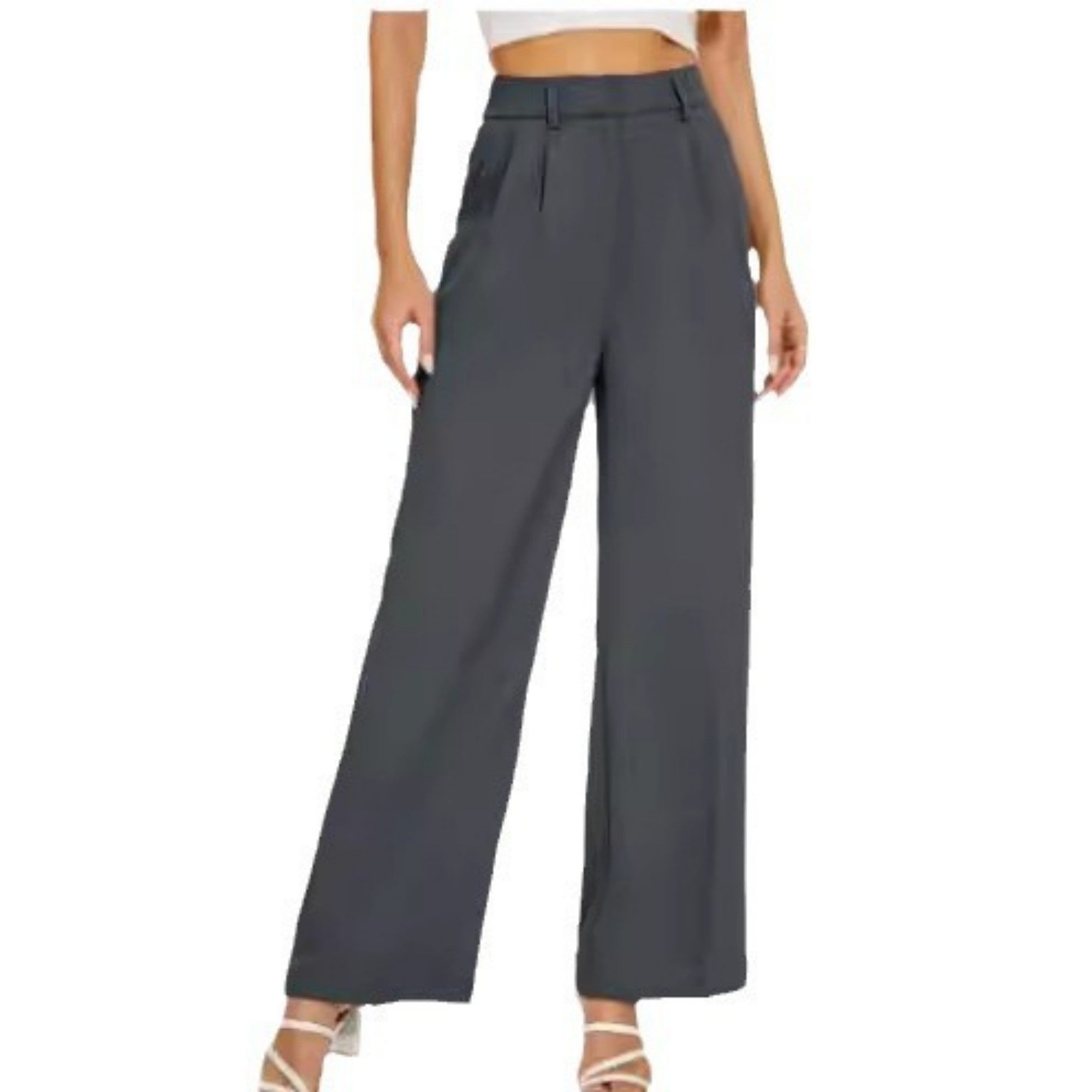 High Waist Straight Pants Trousers with pockets
