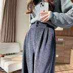 Chenille Fleece Wide-leg Pants