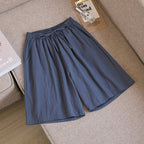 Cotton And Linen Loose Shorts