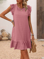 Elegant Solid Color Sleeveless Dress