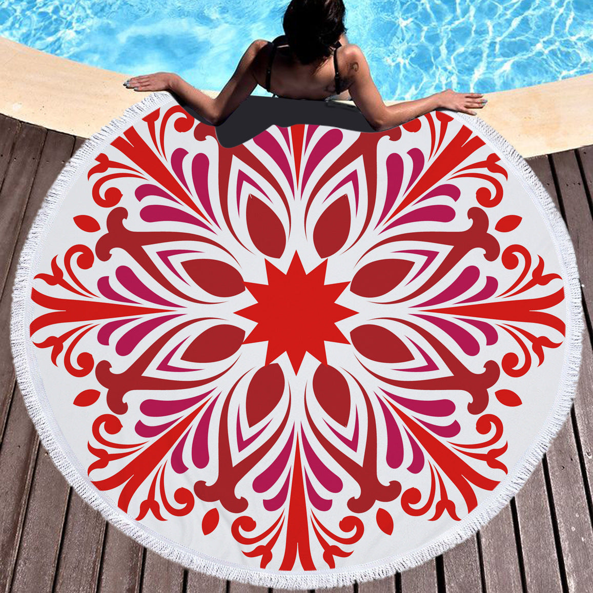 Microfiber Round Printed Beach Towel