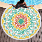 Microfiber Round Printed Beach Towel