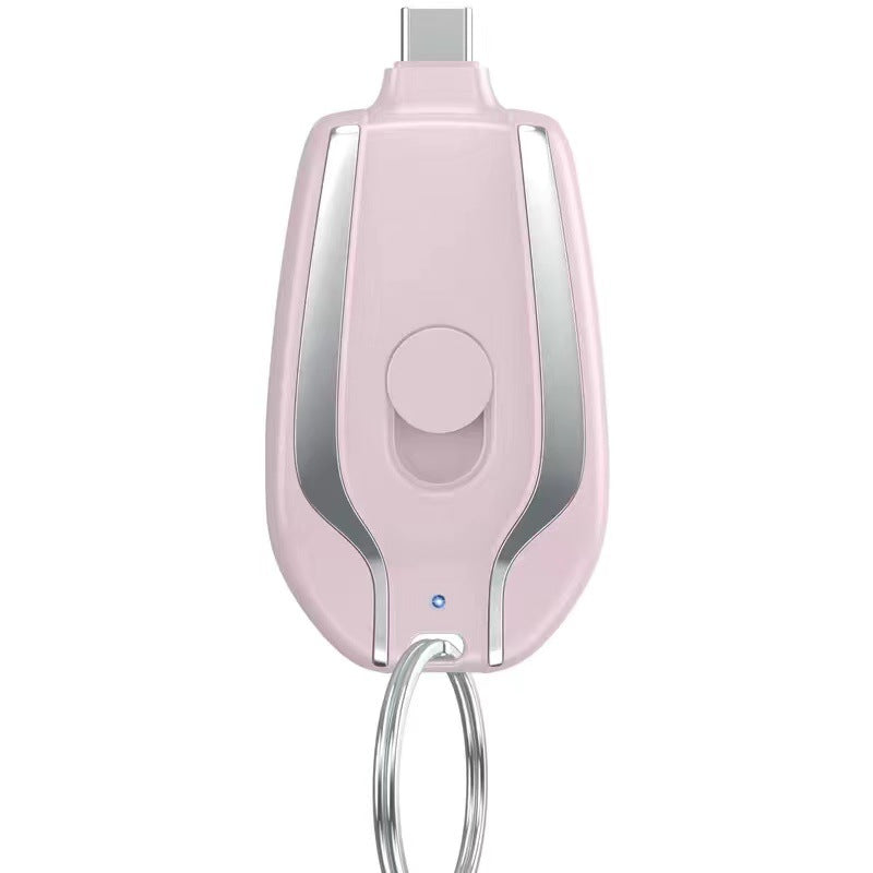 Keyring Charging Bank Wireless Portable 1500 Mah