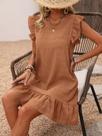 Elegant Solid Color Sleeveless Dress