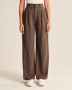 High Waist Straight Pants Trousers with pockets