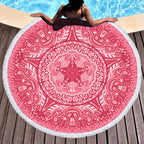 Microfiber Round Printed Beach Towel