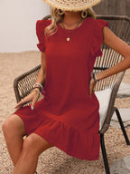 Elegant Solid Color Sleeveless Dress
