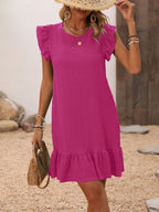 Elegant Solid Color Sleeveless Dress
