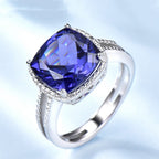 925 Sterling Silver Ring Luxury Tanzanite