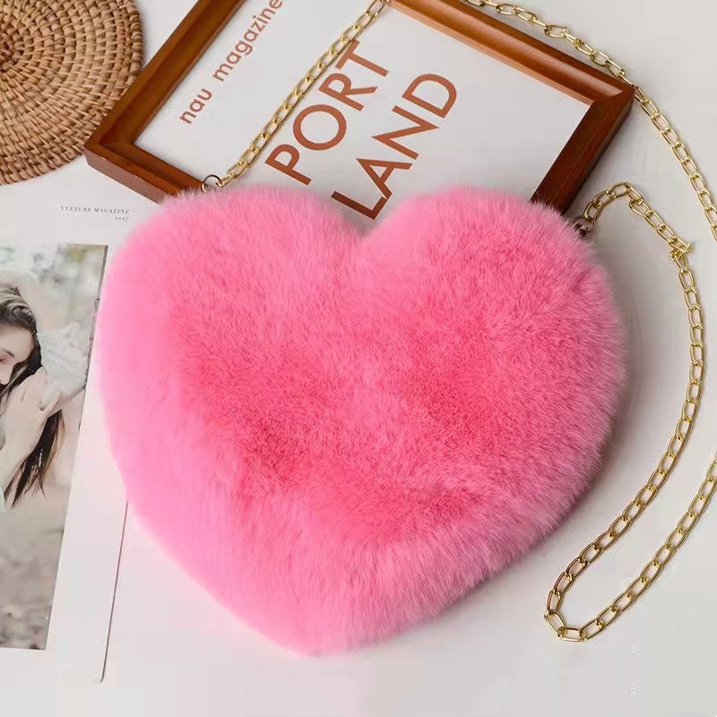 Love Bags Plush Chain Shoulder