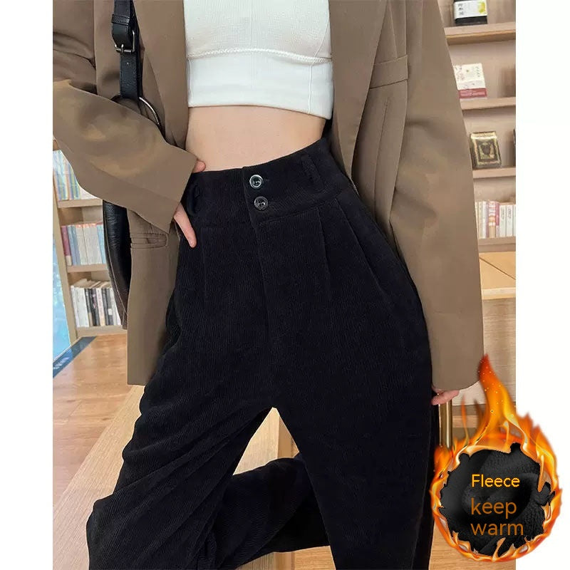 Chenille Fleece Wide-leg Pants