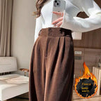 Chenille Fleece Wide-leg Pants