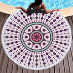Microfiber Round Printed Beach Towel