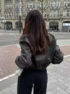 Stand Collar Motorcycle Pilot Jacket