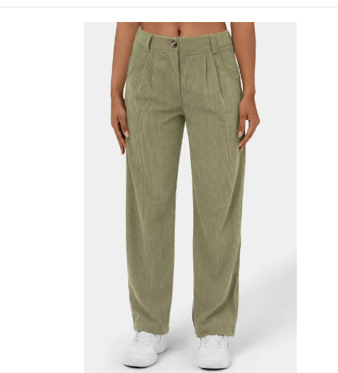 Baggy Corduroy Straight Pants Oversized Elegant