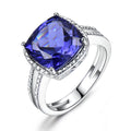 925 Sterling Silver Ring Luxury Tanzanite