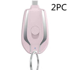 Keyring Charging Bank Wireless Portable 1500 Mah